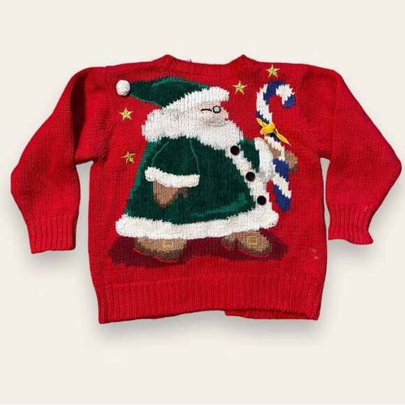 Polly Flinders Vintage Christmas Cardigan Sweater sz S/4 - Picture 1 of 13